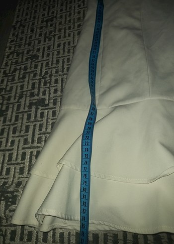 V Yaka Düğmeli Beyaz Midi Elbise 34 beden trendyol marka - Görsel 7