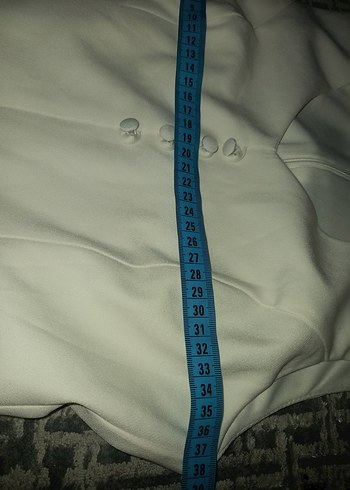 V Yaka Düğmeli Beyaz Midi Elbise 34 beden trendyol marka - Görsel 6