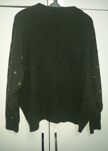 haki  Örgü Kadın Kazak mango m. l beden - Görsel 5