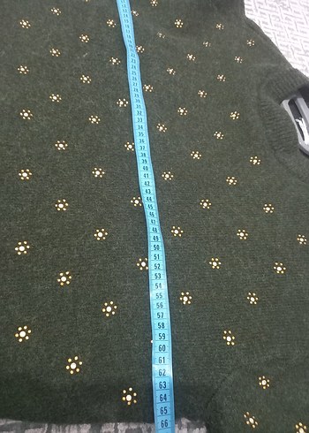 haki  Örgü Kadın Kazak mango m. l beden - Görsel 6