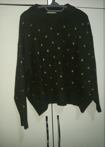 haki  Örgü Kadın Kazak mango m. l beden - Görsel 2