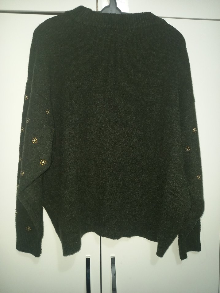 haki  Örgü Kadın Kazak mango m. l beden - Görsel 5