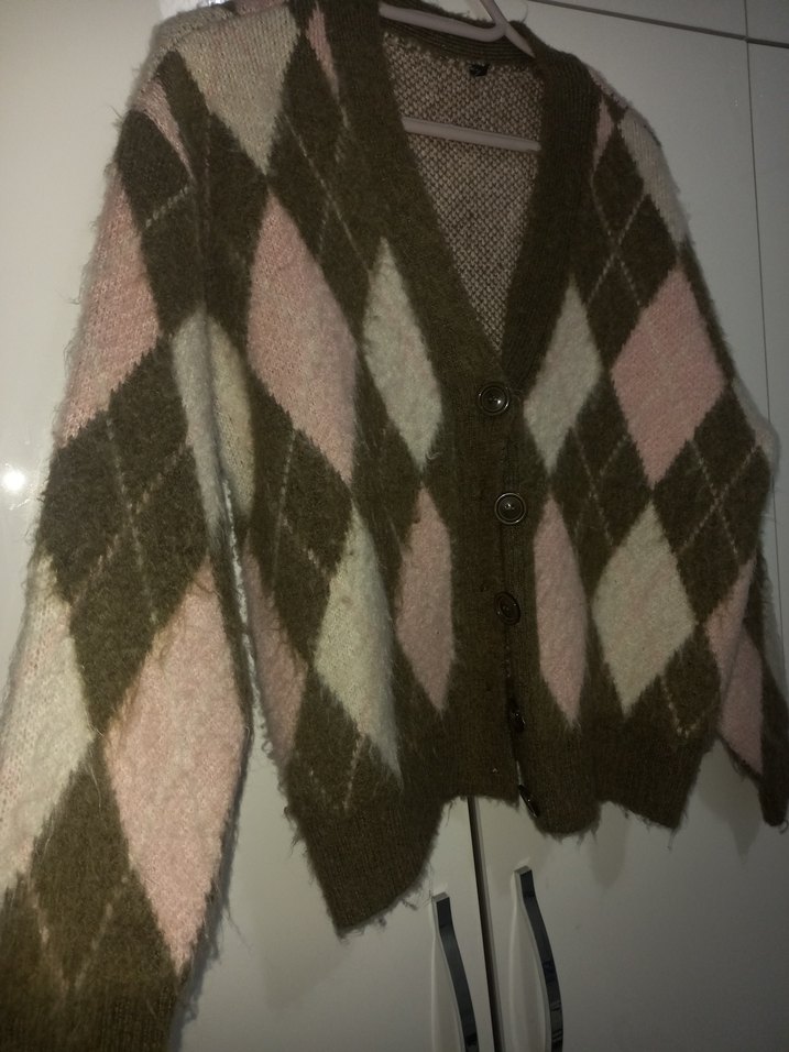 Kadın Bohem Rahat Triko Hırka m beden - Görsel 2