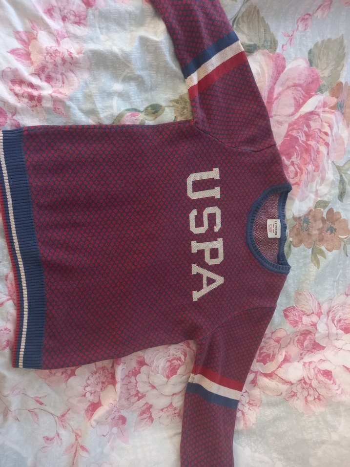 Kırmızı USPA Erkek Çocuk Triko Kazak 6 7 yas - Görsel 3