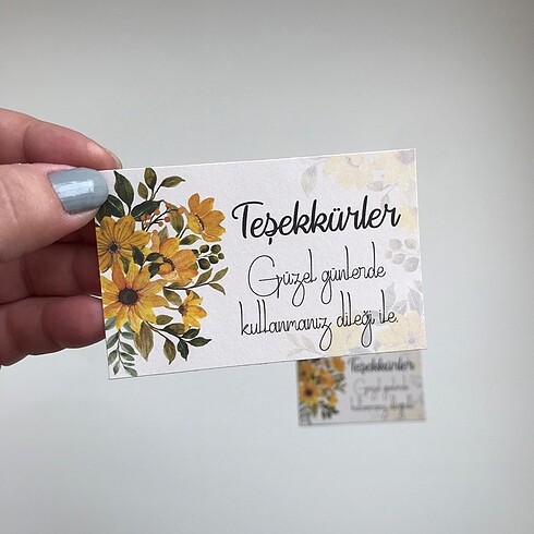Teşekkürler kartı