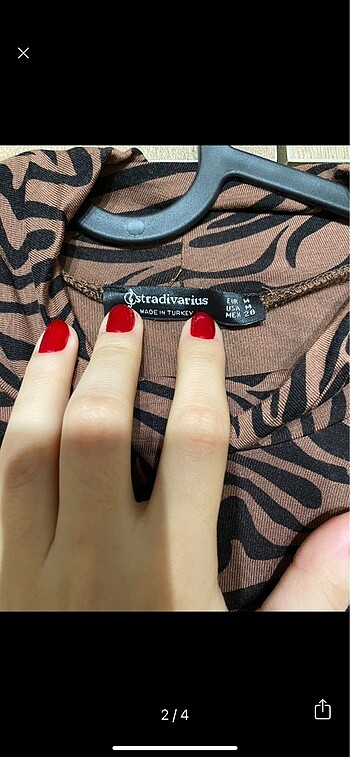 Stradivarius Bluz zebra desenli