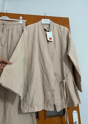 Diğer Bej Normcore Stil Bornoz Takımı