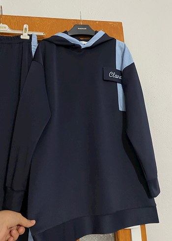 xl Beden mavi Renk Mavi Gri Kadın Spor Takımı, Uzun Kollu, Normal Kesim