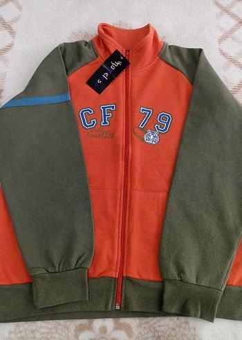 Erkek Çocuk Renkli Baskılı Fermuarlı Sweatshirt - Görsel 8