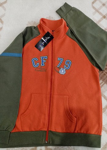 Erkek Çocuk Renkli Baskılı Fermuarlı Sweatshirt - Görsel 7