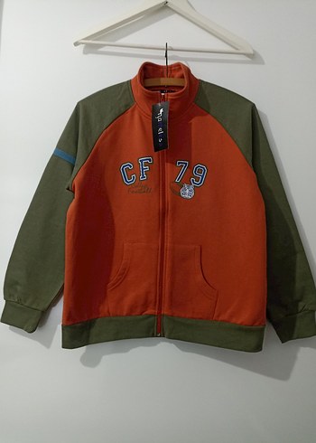 Erkek Çocuk Renkli Baskılı Fermuarlı Sweatshirt - Görsel 2