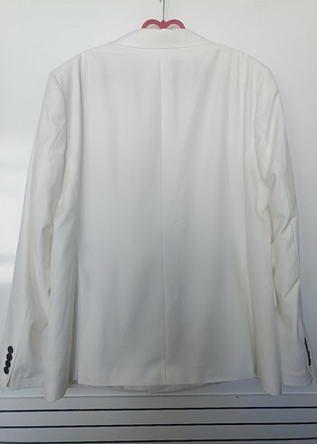 Vitorio Beyaz Kumaş Erkek Ceket - Görsel 5