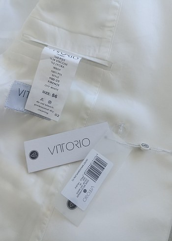 Vitorio Beyaz Kumaş Erkek Ceket - Görsel 6