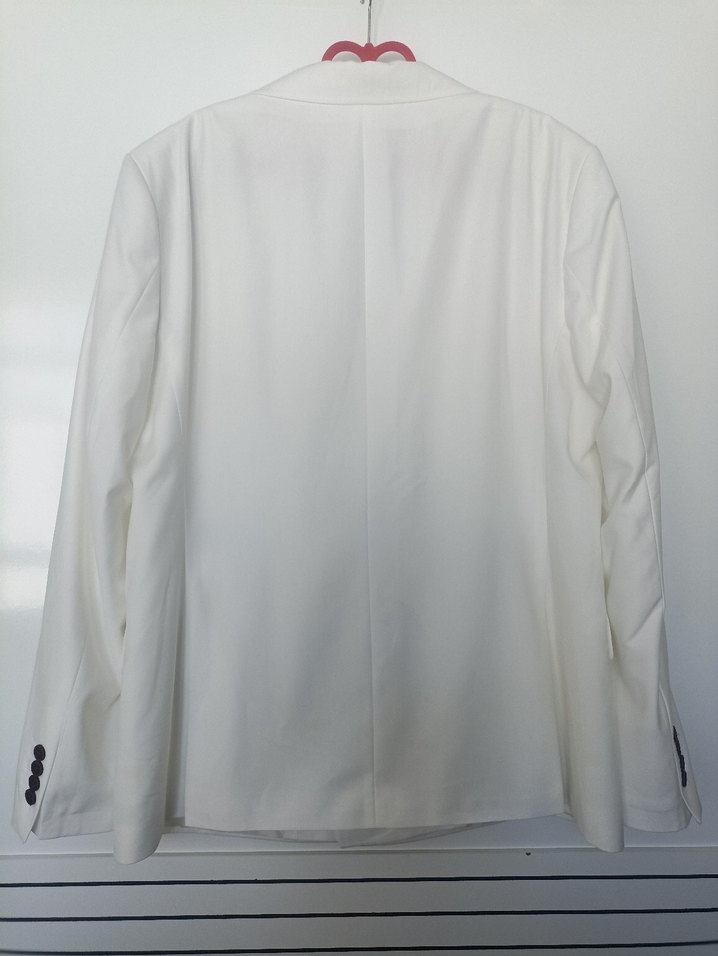 Vitorio Beyaz Kumaş Erkek Ceket - Görsel 5