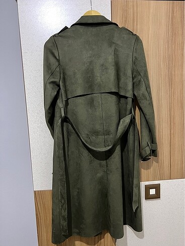 xs Beden haki Renk Zara Süet Trençkot
