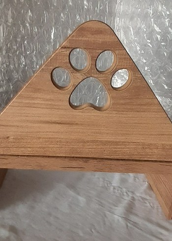 Ahşap Kedi Mama Kabı Standı - Görsel 5