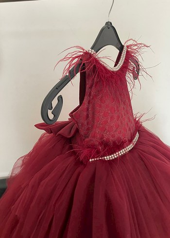 Abiye kabarık tüllü kabarık çocuk elbise - Görsel 4