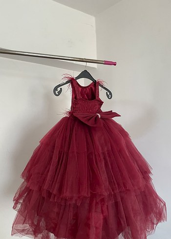 Abiye kabarık tüllü kabarık çocuk elbise - Görsel 10