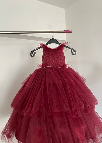 Abiye kabarık tüllü kabarık çocuk elbise - Görsel 17