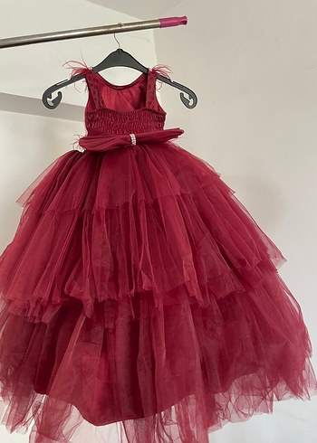 Abiye kabarık tüllü kabarık çocuk elbise - Görsel 9