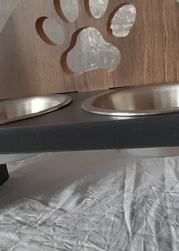 Kahverengi Ahşap ve Gri Çift Kaplı Mama Kabı - Görsel 4