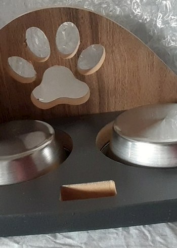 Kahverengi Ahşap ve Gri Çift Kaplı Mama Kabı - Görsel 9