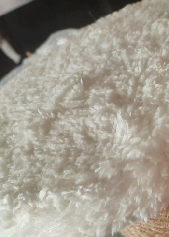 Beyaz Peliş Tüylü  Kaplamalı Kedi Tırmalama ve Oyun  Alanı - Görsel 7