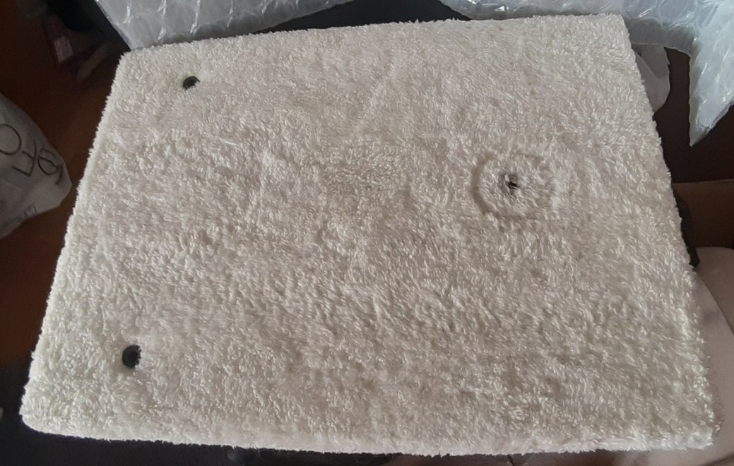 Beyaz Peliş Tüylü  Kaplamalı Kedi Tırmalama ve Oyun  Alanı - Görsel 3