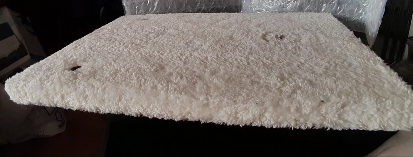 Beyaz Peliş Tüylü  Kaplamalı Kedi Tırmalama ve Oyun  Alanı - Görsel 4