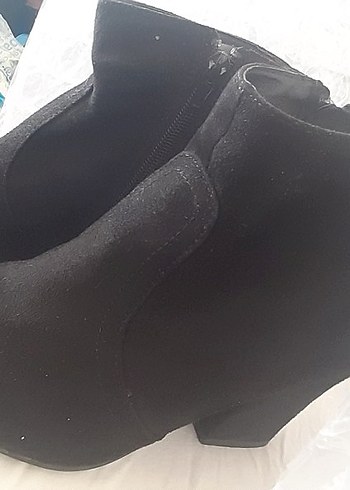 Süet  siyah bayan bot - Görsel 13