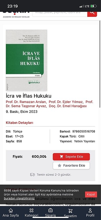  İcra ve İflas Hukuku