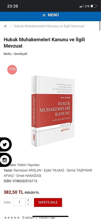  Hukuk Muhakemeleri Kanunu