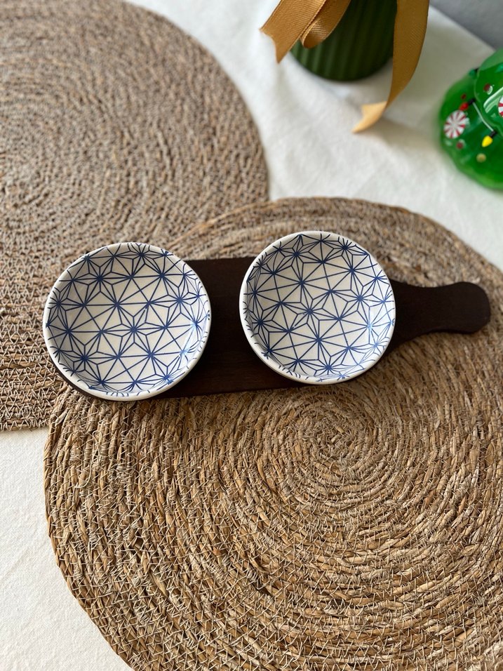 Koyu Mavi Nakışlı Bohem Çerezlik Seti - Görsel 2