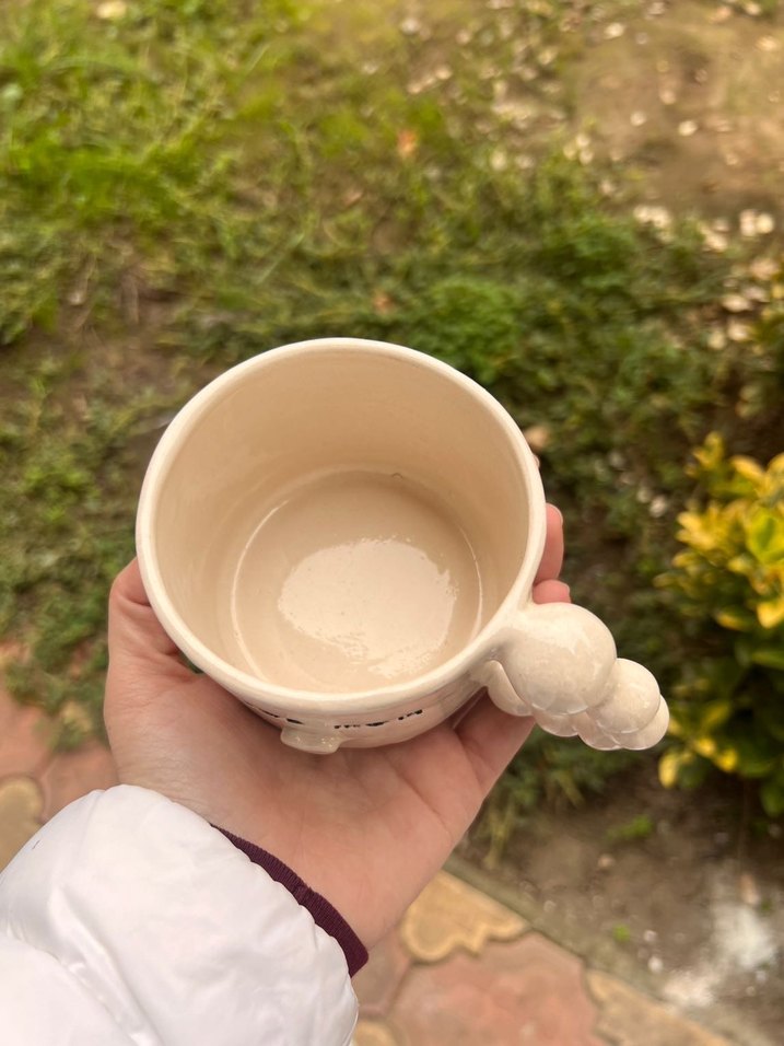 Beyaz 'Cool Mom' Baskılı Seramik Kupa - Görsel 3