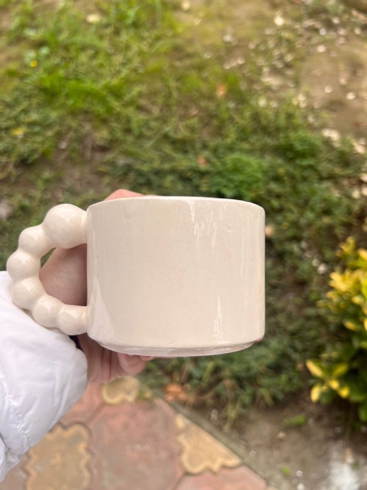 Beyaz 'Cool Mom' Baskılı Seramik Kupa - Görsel 2