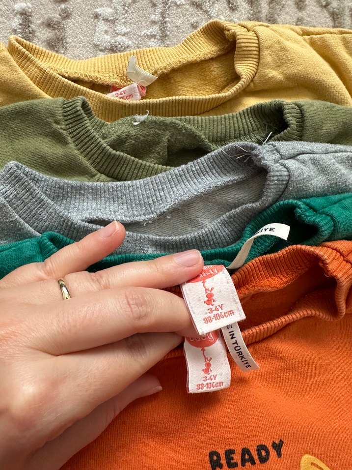 5 Adet Şardonlu Sweat (3-4 yaş) - Görsel 4