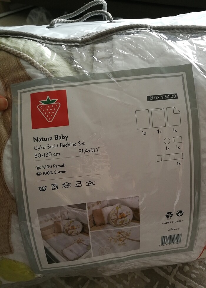 Çilek Natura Baby Uyku Seti - Görsel 2