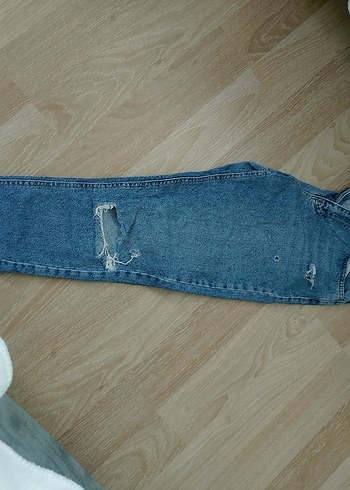Kadın Mavi Bol Kesim Denim Jean - Görsel 2