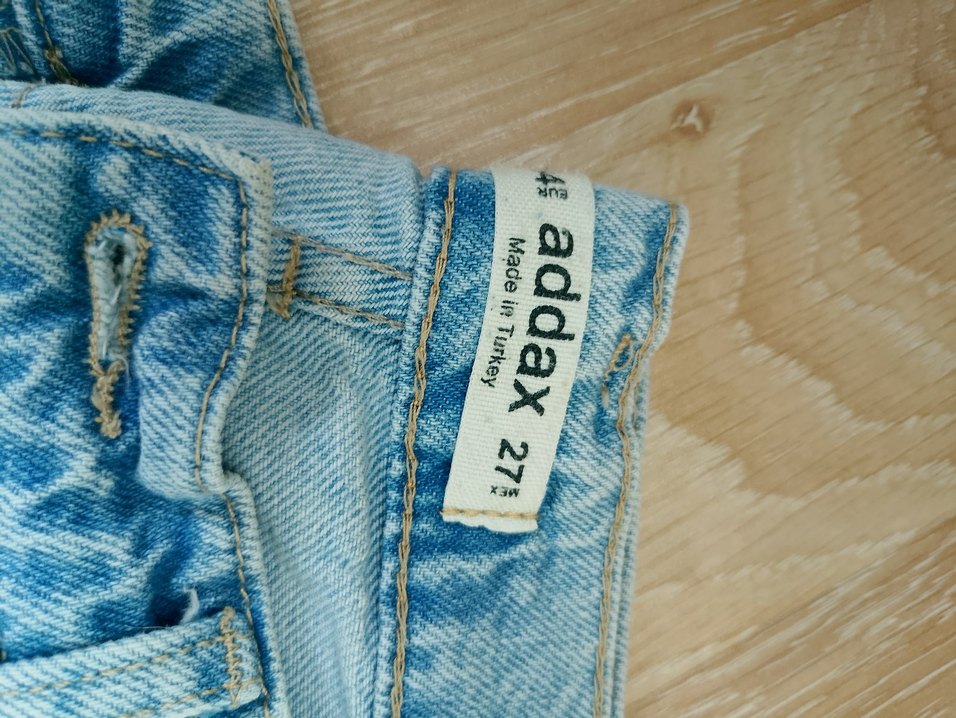Kadın Mavi Loose Fit Denim Midi Jean - Görsel 3