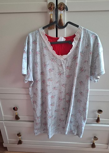 Gri Desenli kapri pijama takımı