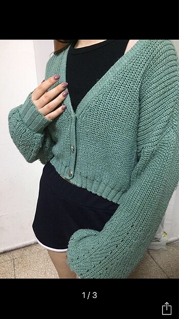 Mint yeşili hırka