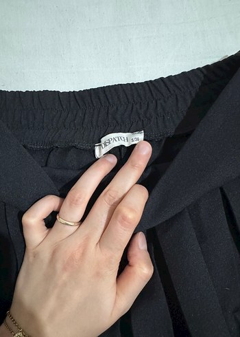 Diğer Siyah Pilili Midi Goth Etek