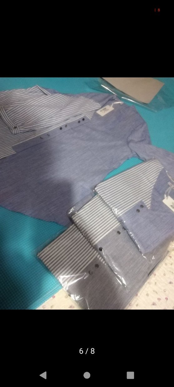 Gri V Yaka Düğmeli Kadın Keten Gömlek - Görsel 3