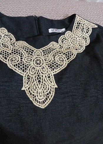 Uzun Kollu V Yakalı Nakışlı Bohem Tunik - Görsel 2