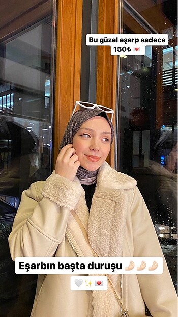 Harf desen eşarp lila