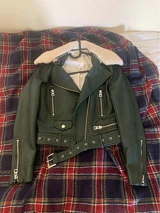 ZARA XS CEKET KOYU YEŞİL