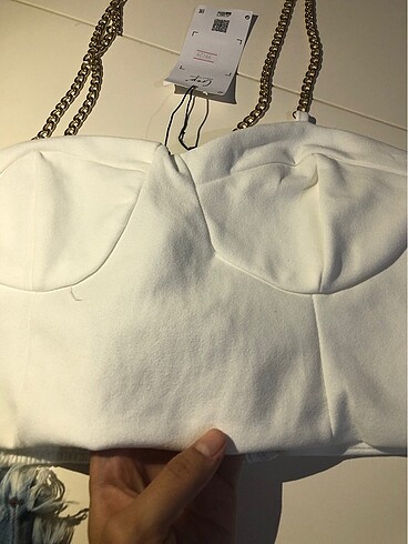 m Beden mavi Renk Pantolon crop takım