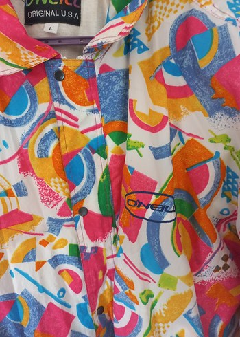 Vibtage Oneil yağmurluk, Düğmeli ve fermuarli Salaş Kesim - Görsel 2