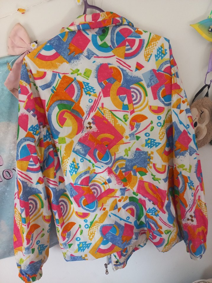 Vibtage Oneil yağmurluk, Düğmeli ve fermuarli Salaş Kesim - Görsel 3