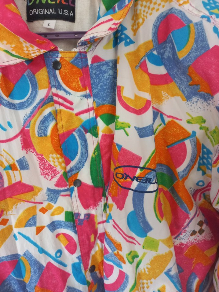 Vibtage Oneil yağmurluk, Düğmeli ve fermuarli Salaş Kesim - Görsel 2